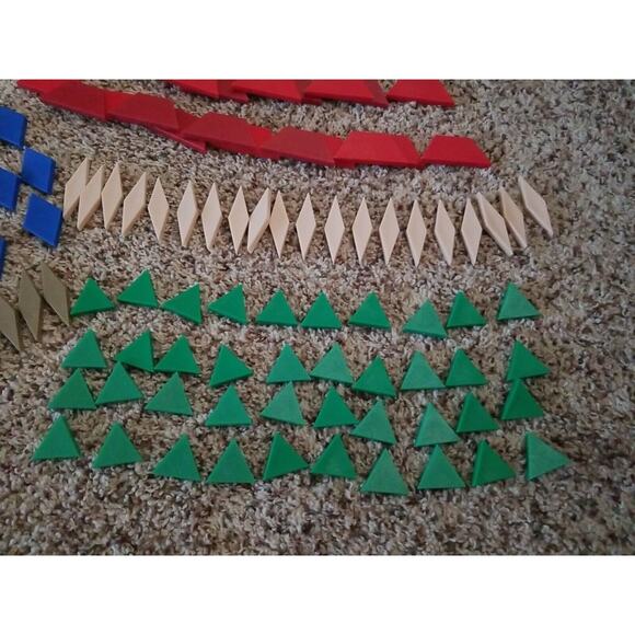 Pattern Blocks Lot of 200 Math Manipulative Learning Home School Multicolor - Picture 3 of 5